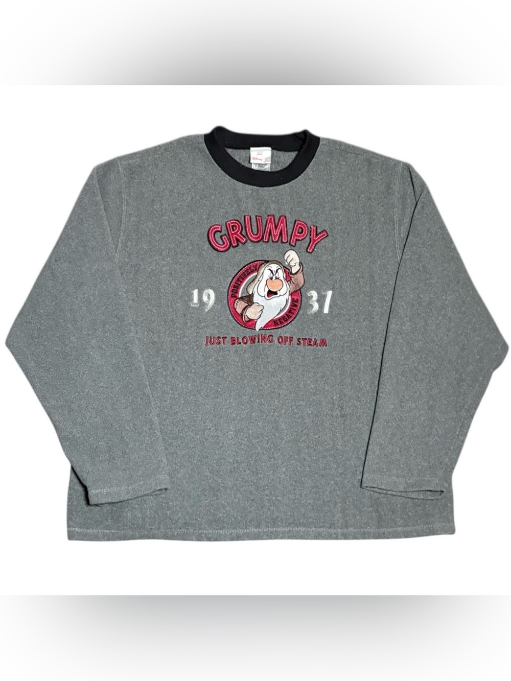 Vintage 90s Grumpy Disney Fleece Pullover Crewneck Sweatshirt